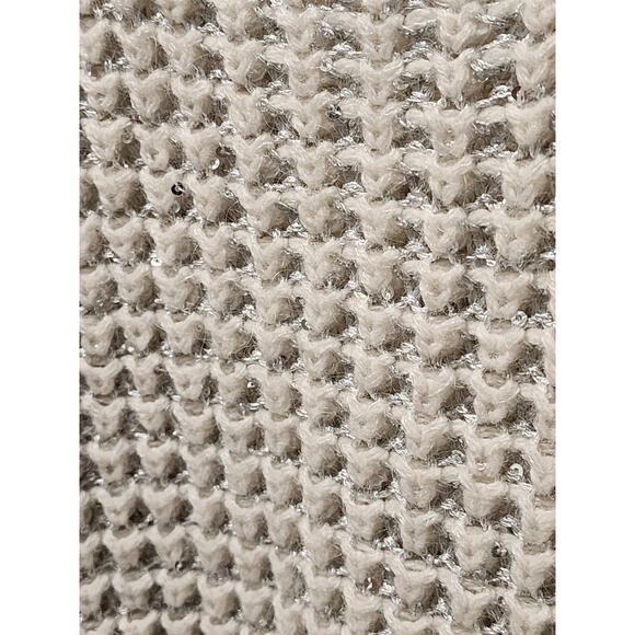 Lane Bryant Sweater Chunky Knit Sz 18-20 Wool Mohair Cream Silver $80 MSRP - Picture 3 of 8